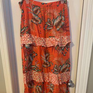 Farmrio for Anthropologie Tiered Maxi Skirt